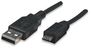 307178 Cable USB A a Micro-B de Alta Velocidad - 1.8m color negro. 307178 Cable USB A a Micro-B de Alta Velocidad - 1.8m color negro.